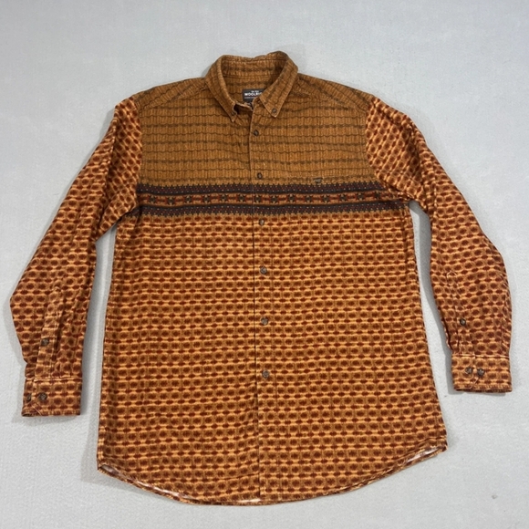 Woolrich Other - Woolrich Men's Camel Engineered Stripe Aztec Button Down Size XL